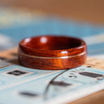 Women's Bloodwood Wedding Band with Offset Gold Inlay