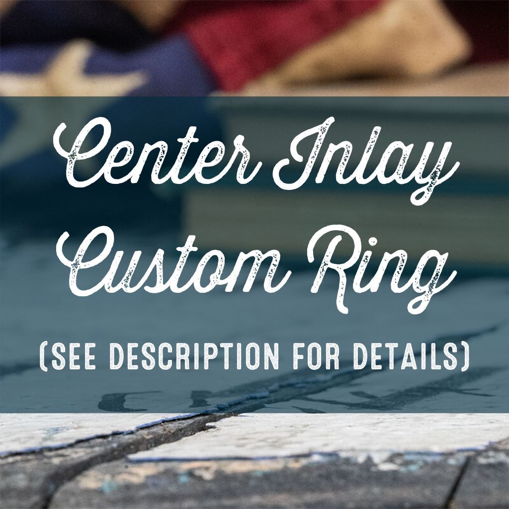 Center Inlay Custom Wood Ring