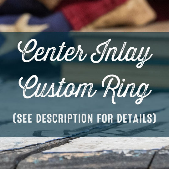 Center Inlay Custom Wood Ring