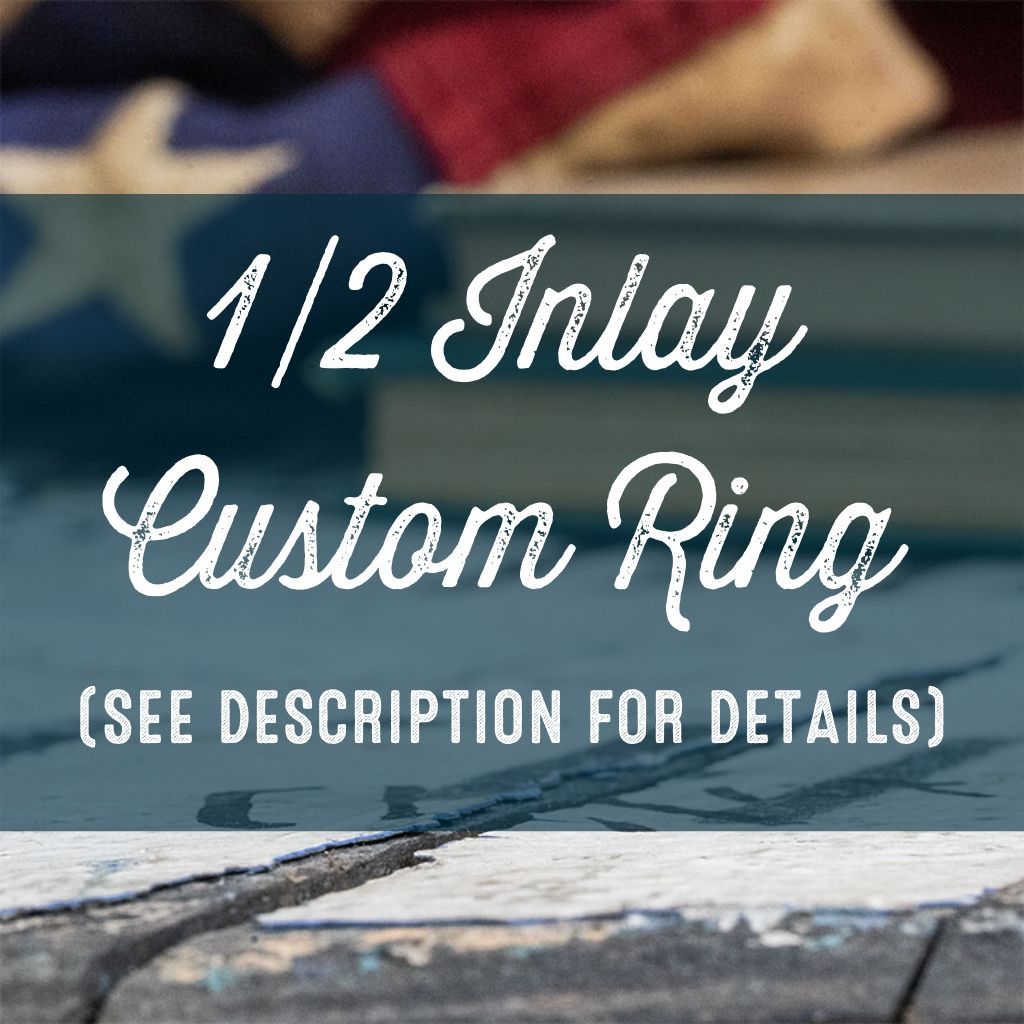 Half Inlay Custom Wood Ring