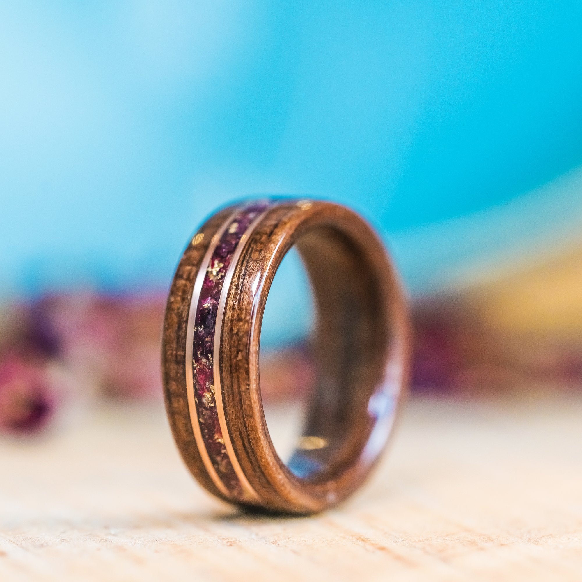 (In Stock) M1 Garand with Roses & Rose Gold Inlays  Size 6.25/7mm