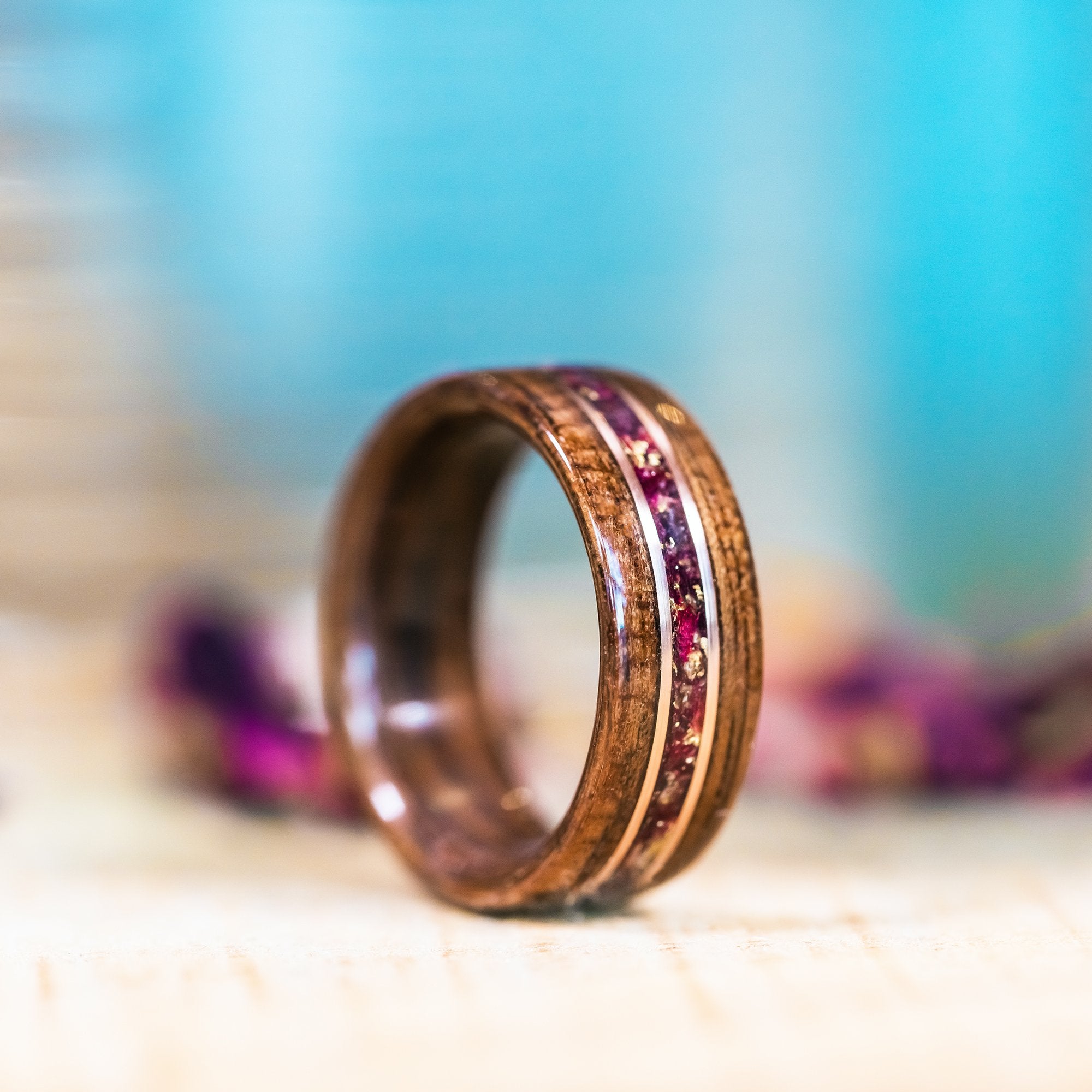 (In Stock) M1 Garand with Roses & Rose Gold Inlays  Size 6.25/7mm