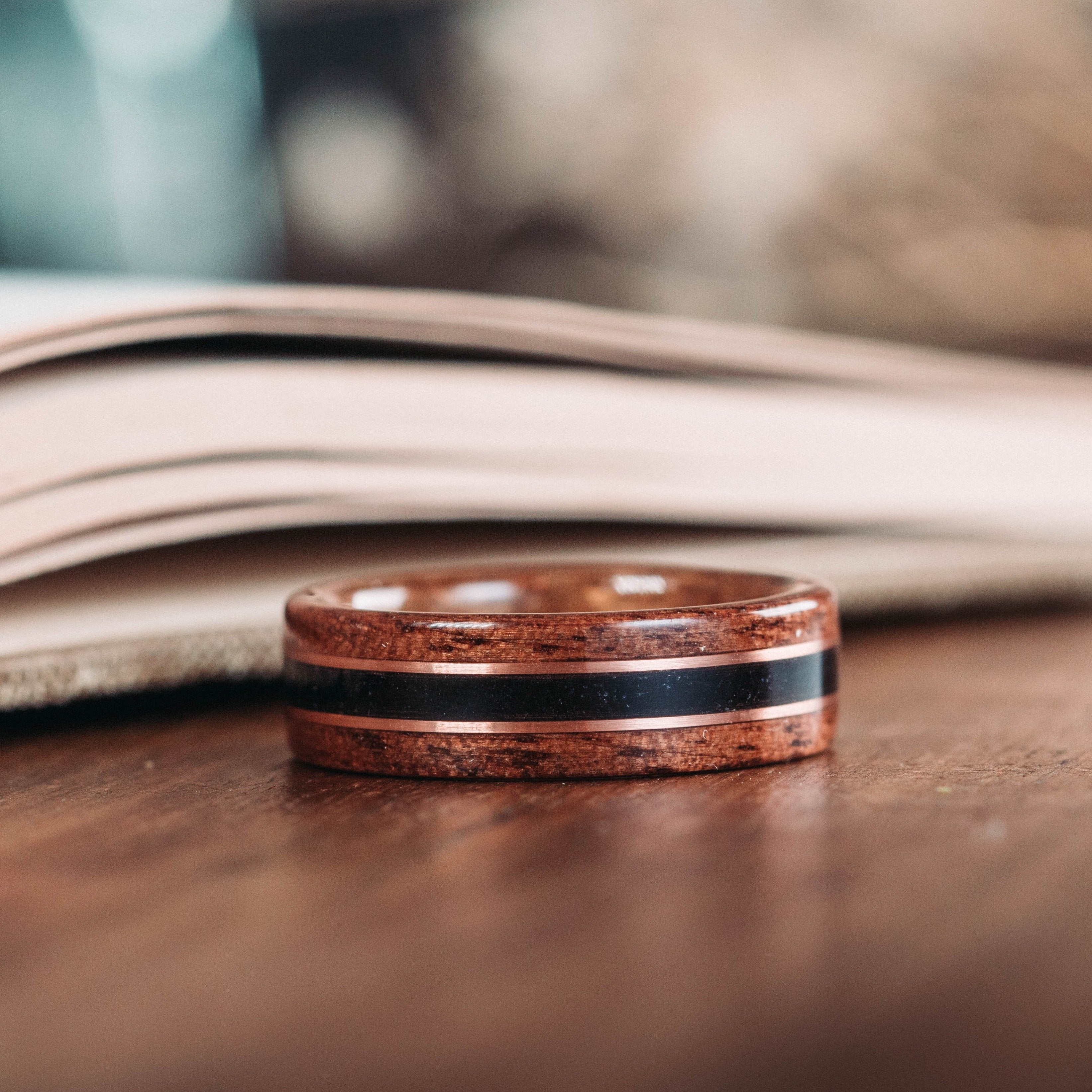 (In- Stock) M1 Garand, USS NC Teak Liner, Center Custom Fabric and Dual Copper  Size 9/7mm