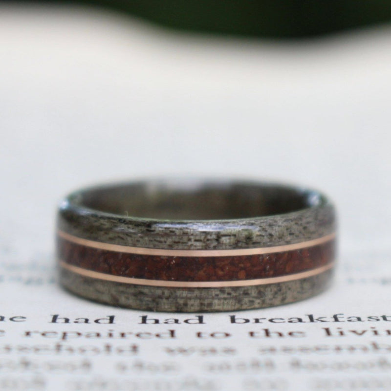 (In-Stock) Weathered Maple & Coffee w/Dual Bronze - Size 7.75/7mm Wide