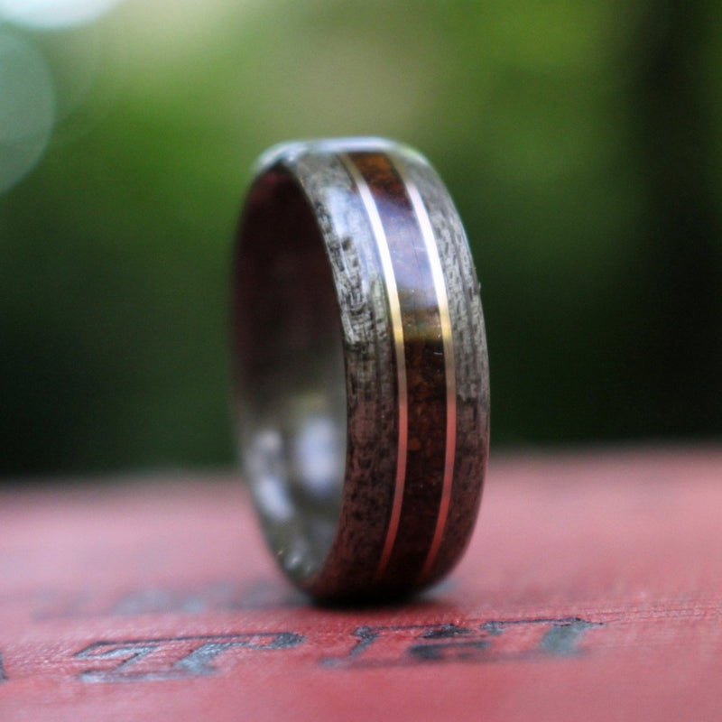 (In-Stock) Weathered Maple & Coffee w/Dual Bronze - Size 9/9mm Wide