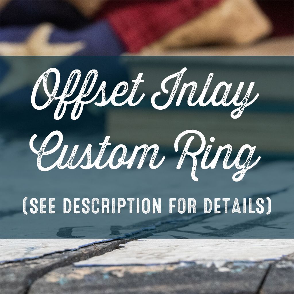 Offset Inlay Custom Wood Ring