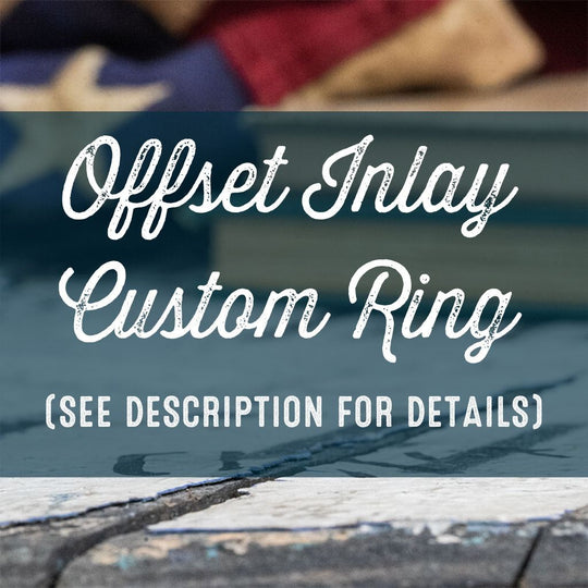Offset Inlay Custom Wood Ring