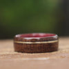 (In-Stock) Purple Heart & WWII Rifle w/Yellow Gold - Size 9/8mm Wide