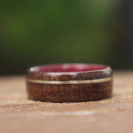 (In-Stock) Purple Heart & WWII Rifle w/Yellow Gold - Size 9/8mm Wide