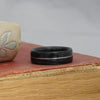 (In-Stock) Weathered Buffalo Trace Whiskey Barrel w/Centered Silver Inlay - Size 12/7 mm Wide