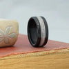 (In-Stock) Weathered Jack Daniel's & Elk w/Double White  Gold - Size 12.5/8mm Wide