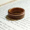 (In-Stock) USS North Carolina Teak & Whiskey - Makers Mark w/Offset Rose Gold Inlay - Size 9/8 mm Wide