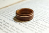 (In-Stock) USS North Carolina Teak & Whiskey - Makers Mark w/Offset Rose Gold Inlay - Size 11.75/8 mm Wide