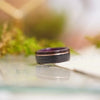 (In-Stock) Weathered Maker's Mark and Purple Heart Liner w/Offset Rose Gold & Coffee Edge - Size 7.5/8mm Wide