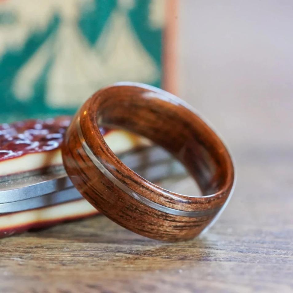 (In-Stock)  M1 Garand with Offset Silver Inlay - Size 10.25/8mm Wide