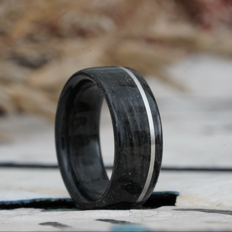 (In-Stock) Weathered Buffalo Trace w/Offset Stainless Steel - Size 11/9mm Wide