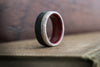 (In-Stock) Weathered Maker's Mark & Bloodwood Liner w/ Elk Edge & Offset Bronze  - Size 7.5/8mm Wide