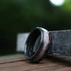 (In-Stock) Weathered Jim Beam & Elk w/Double Rose Gold - Size 9.5/8 mm Wide