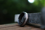 (In-Stock) Weathered Buffalo Trace & Elk w/Double Rose Gold - Size 9/9mm Wide