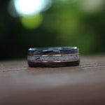 (In-Stock) Weathered Maker's Mark & Elk w/Double Rose Gold - Size 11/7 mm Wide