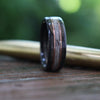 (In-Stock) Weathered Maker's Mark & Elk w/Double Rose Gold - Size 7.5/7 mm Wide