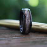 (In-Stock) Weathered Jim Beam & Elk w/Double Rose Gold - Size 9.5/8 mm Wide