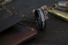 (In-Stock) Weathered Jim Beam & Elk w/Double White Gold - Size 7.25/7 mm Wide