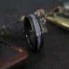 (In-Stock) Weathered Maker's Mark & Elk w/Double Silver - Size 12.75/9 mm Wide
