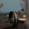 (In-Stock) Weathered Jack Daniel's & Elk w/Double White  Gold - Size 10.75 / 9 mm Wide