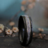 (In-Stock) Weathered Jack Daniel's & Elk w/Double White  Gold - Size 10.75 / 9 mm Wide