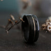 In-Stock Ring - (In-Stock) Weathered Jack Daniel's W/Centered Rose Gold - Size 9/9 Mm Wide