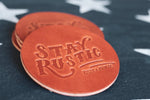 Leather Goods - Stay Rustic Leather Coasters (Set Of 4)