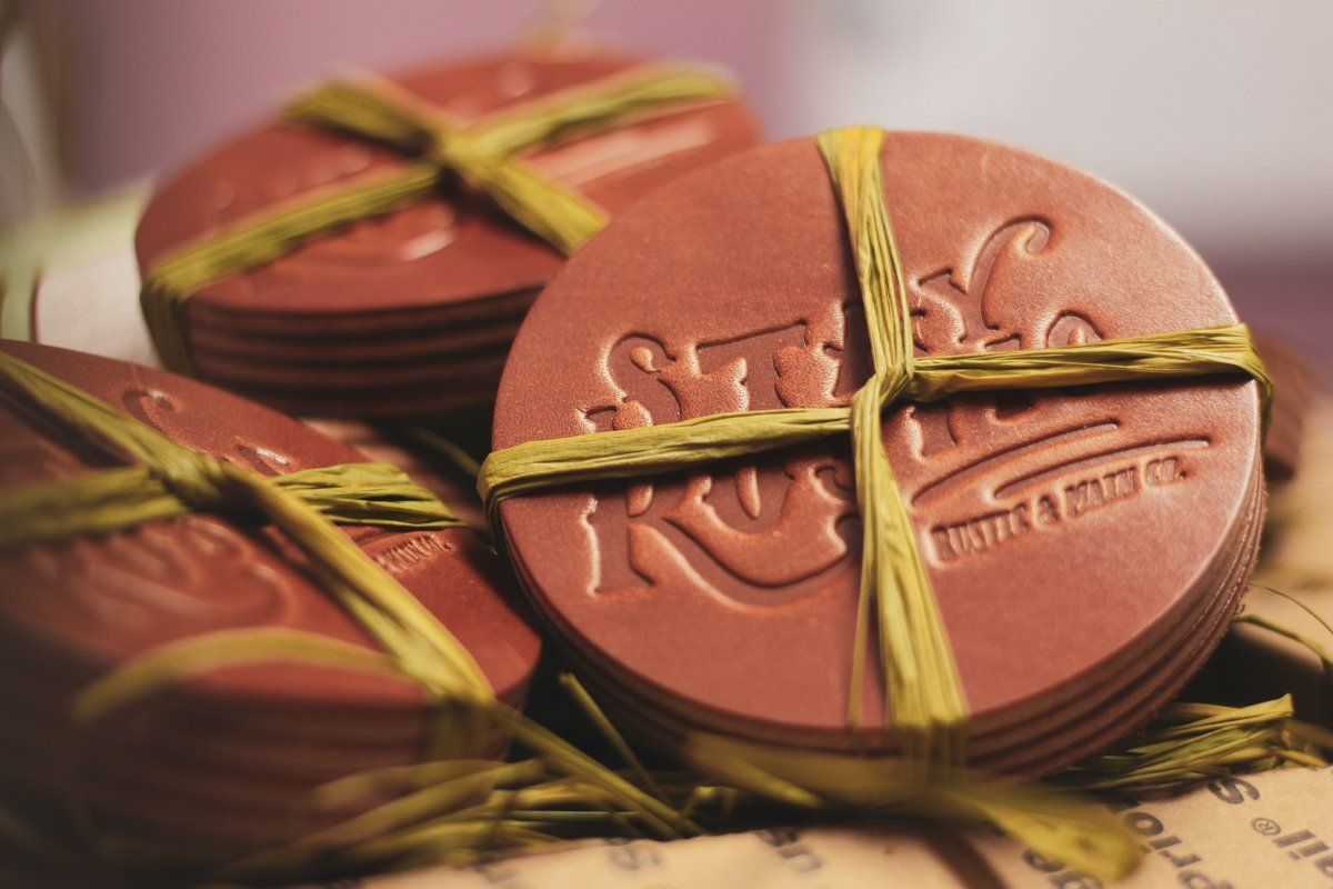 Leather Goods - Stay Rustic Leather Coasters (Set Of 4)
