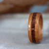 Rings - Natural Whiskey Barrel With 1950s Coffee Inlay Wood Ring