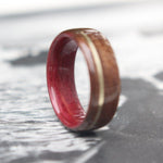 Rings - Purple Heart Wood, M1 Garand WWII Rifle Walnut, And Gold Ring - Support Our Veterans