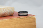 (In-Stock) Weathered Jack Daniel's & Elk w/Double White  Gold - Size 11.5/9 mm Wide