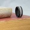 (In-Stock) Weathered Jack Daniel's & Elk w/Double White Gold - Size 8.5/8 mm Wide